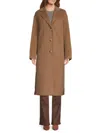 Rebecca Minkoff Double Faced Wool Refer Coat In Tan