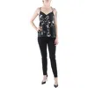 Rebecca Minkoff Womens Floral Spaghetti Strap Tank Top In Black
