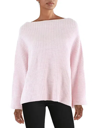 Rebecca Minkoff Womens Slouchy Mock Neck Pullover Sweater In Pink