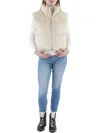 Rebecca Minkoff Womens Vegan Leather Cropped Vest In Yellow