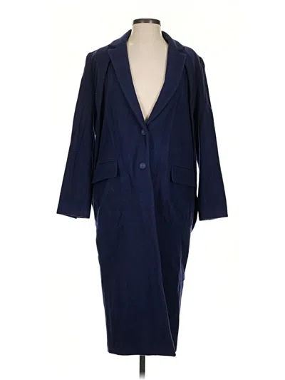 Pre-owned Rebecca Minkoff Wool Coat In Blue