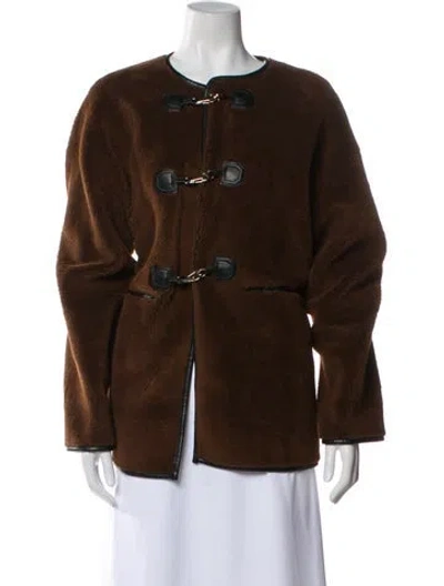 Pre-owned Rebecca Minkoff Wool Coat In Brown