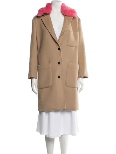 Pre-owned Rebecca Minkoff Wool Coat In Neutral