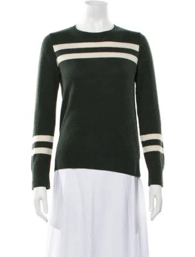 Pre-owned Rebecca Minkoff Wool Striped Sweater In Green