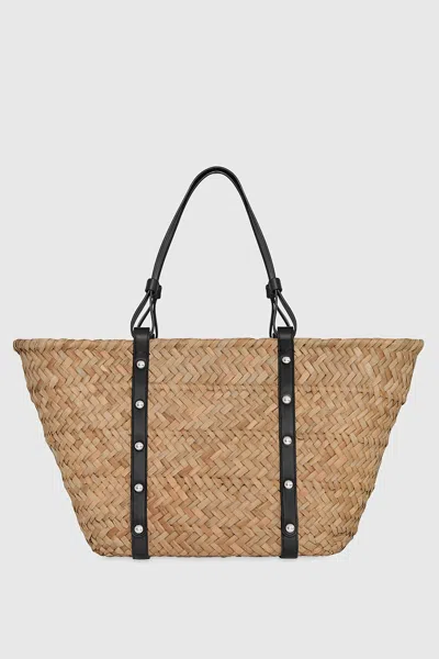 Rebecca Minkoff Woven Straw Basket Bag In White