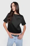 Rebecca Minkoff Wren Shirt With Chain In True Black