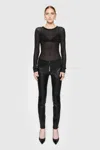 Rebecca Minkoff Ziggy Leather Pant In True Black