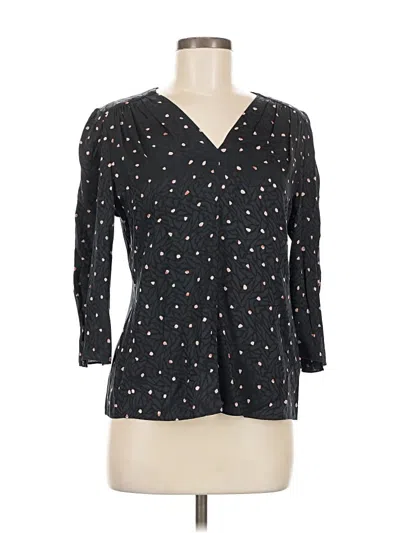 Pre-owned Rebecca Taylor 3/4 Sleeve Blouse In Black