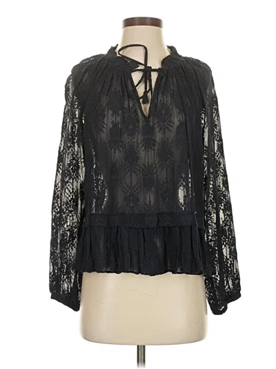 Pre-owned Rebecca Taylor 3/4 Sleeve Blouse In Black