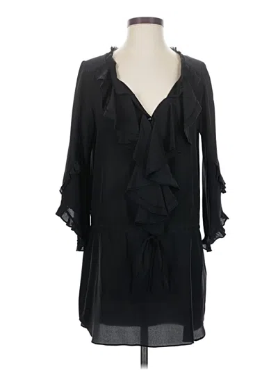 Pre-owned Rebecca Taylor 3/4 Sleeve Blouse In Black