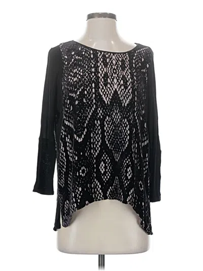 Pre-owned Rebecca Taylor 3/4 Sleeve Blouse In Black