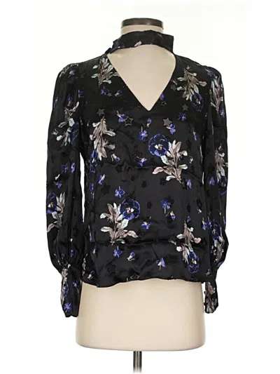 Pre-owned Rebecca Taylor 3/4 Sleeve Blouse In Black
