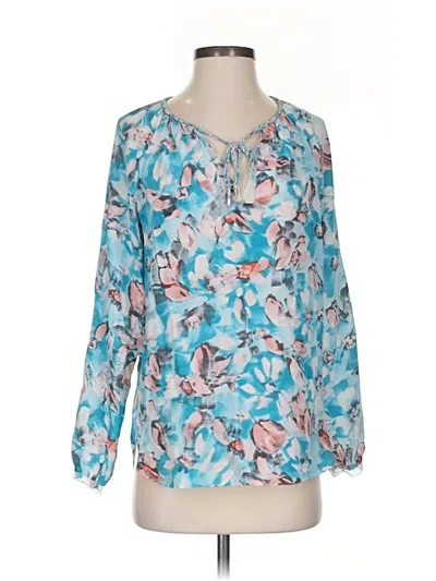 Pre-owned Rebecca Taylor 3/4 Sleeve Blouse In Blue