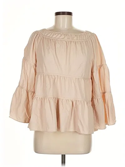 Pre-owned Rebecca Taylor 3/4 Sleeve Blouse In Brown