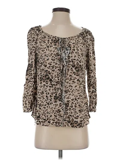 Pre-owned Rebecca Taylor 3/4 Sleeve Blouse In Brown