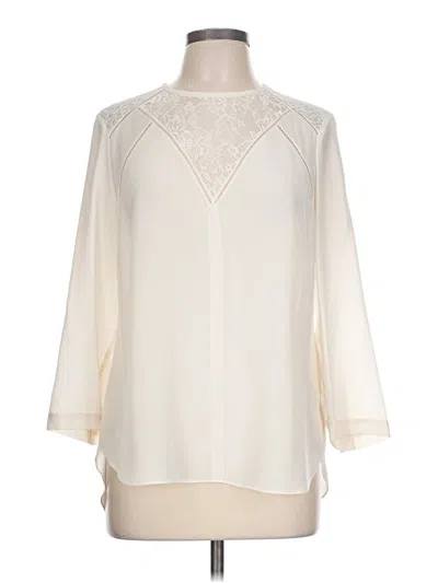 Pre-owned Rebecca Taylor 3/4 Sleeve Blouse In Ivory