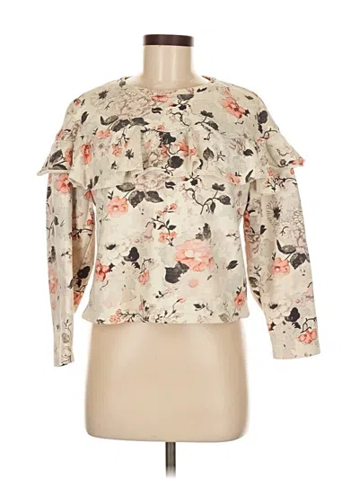 Pre-owned Rebecca Taylor 3/4 Sleeve Blouse In White