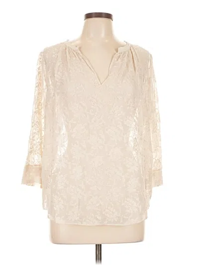 Pre-owned Rebecca Taylor 3/4 Sleeve Blouse In White