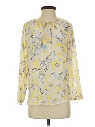 Pre-owned Rebecca Taylor 3/4 Sleeve Blouse In Yellow