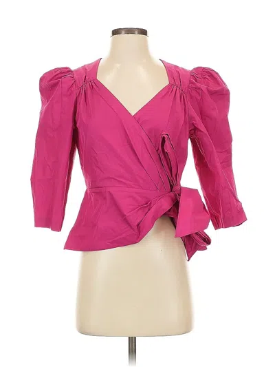 Pre-owned Rebecca Taylor 3/4 Sleeve T-shirt In Pink