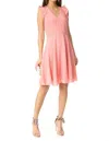 Rebecca Taylor A-line Silk Sleeveless Ruffled Dress In Peach In Pink