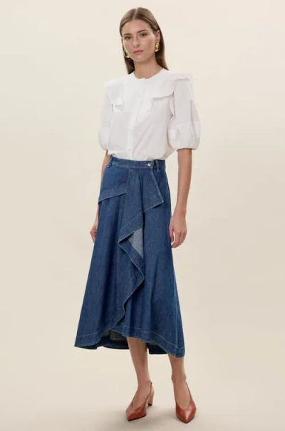 Rebecca Taylor Aisley Poplin Top In White