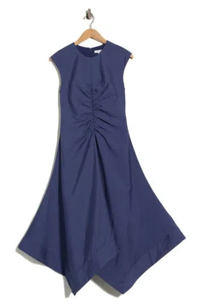 Rebecca Taylor Allegra Stripe Handkerchief Dress In Blue
