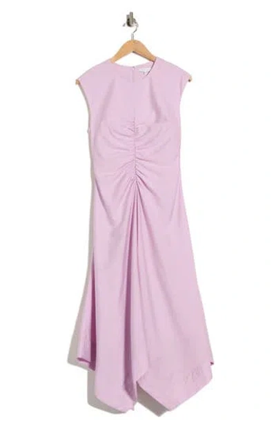 Rebecca Taylor Allegra Stripe Handkerchief Dress In Purple