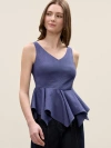 Rebecca Taylor Allegra Stripe Top In Navy