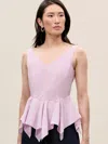 Rebecca Taylor Allegra Stripe Top In Pink