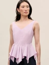 Rebecca Taylor Allegra Stripe Top In Wisteria