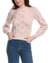 Rebecca Taylor Alpaca Chainette Sweater In Pink