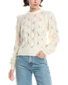 Rebecca Taylor Alpaca Chainette Sweater In White