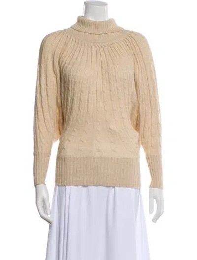 Pre-owned Rebecca Taylor Alpaca Turtleneck Sweater In Neutral