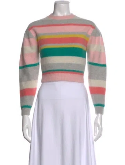 Pre-owned Rebecca Taylor Angora Striped Sweater In Multi
