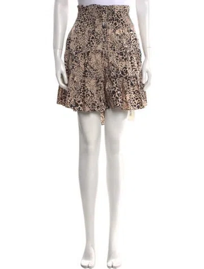 Pre-owned Rebecca Taylor Animal Print Mini Skirt
