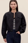 Rebecca Taylor Aria Twill Jacket In Black