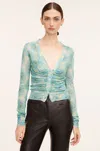 Rebecca Taylor Astera Fleur Ruched Top