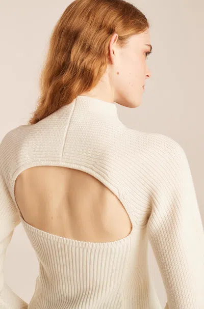 Rebecca Taylor Backless Mock Neck In Black