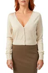 Rebecca Taylor Barely There Cardigan In Straw In Neutral