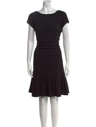 Pre-owned Rebecca Taylor Bateau Neckline Knee-length Dress In Black