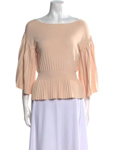 Pre-owned Rebecca Taylor Bateau Neckline Sweater In Pink