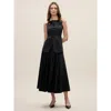 Rebecca Taylor Beatrice Stretch Linen Skirt In Black