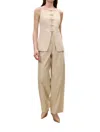 Rebecca Taylor Beatrice Wide Leg Pants In Sand In Neutral