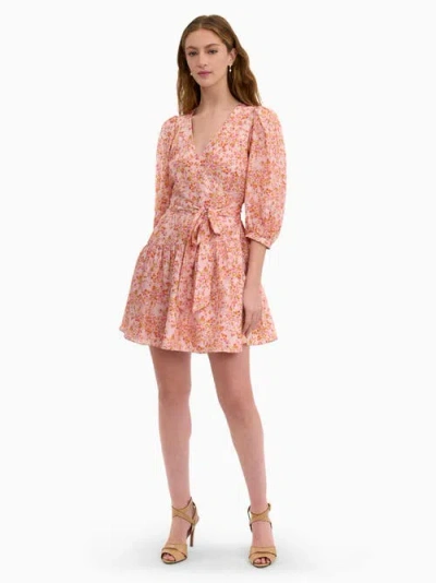 Rebecca Taylor Bellamy Silk Mini Dress In Multi
