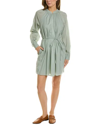 Rebecca Taylor Belted Shift Dress In Green