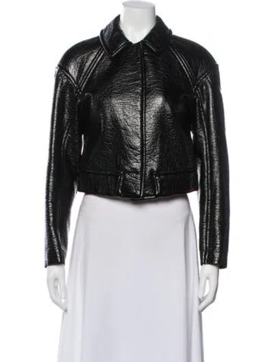 Pre-owned Rebecca Taylor Biker Jacket In Black