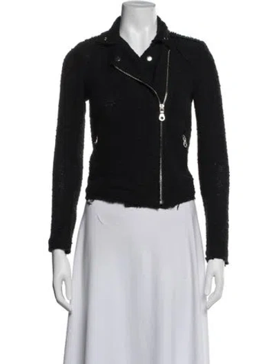 Pre-owned Rebecca Taylor Biker Jacket In Black