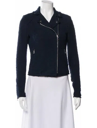Pre-owned Rebecca Taylor Biker Jacket In Blue