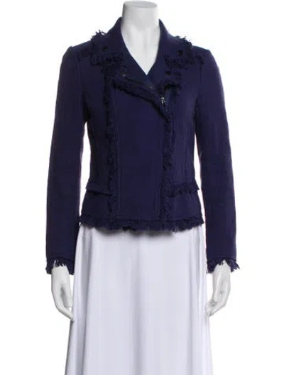 Pre-owned Rebecca Taylor Biker Jacket In Blue
